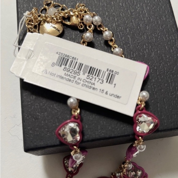 NWT Betsey Johnson Heart Station Necklace - Picture 5 of 5